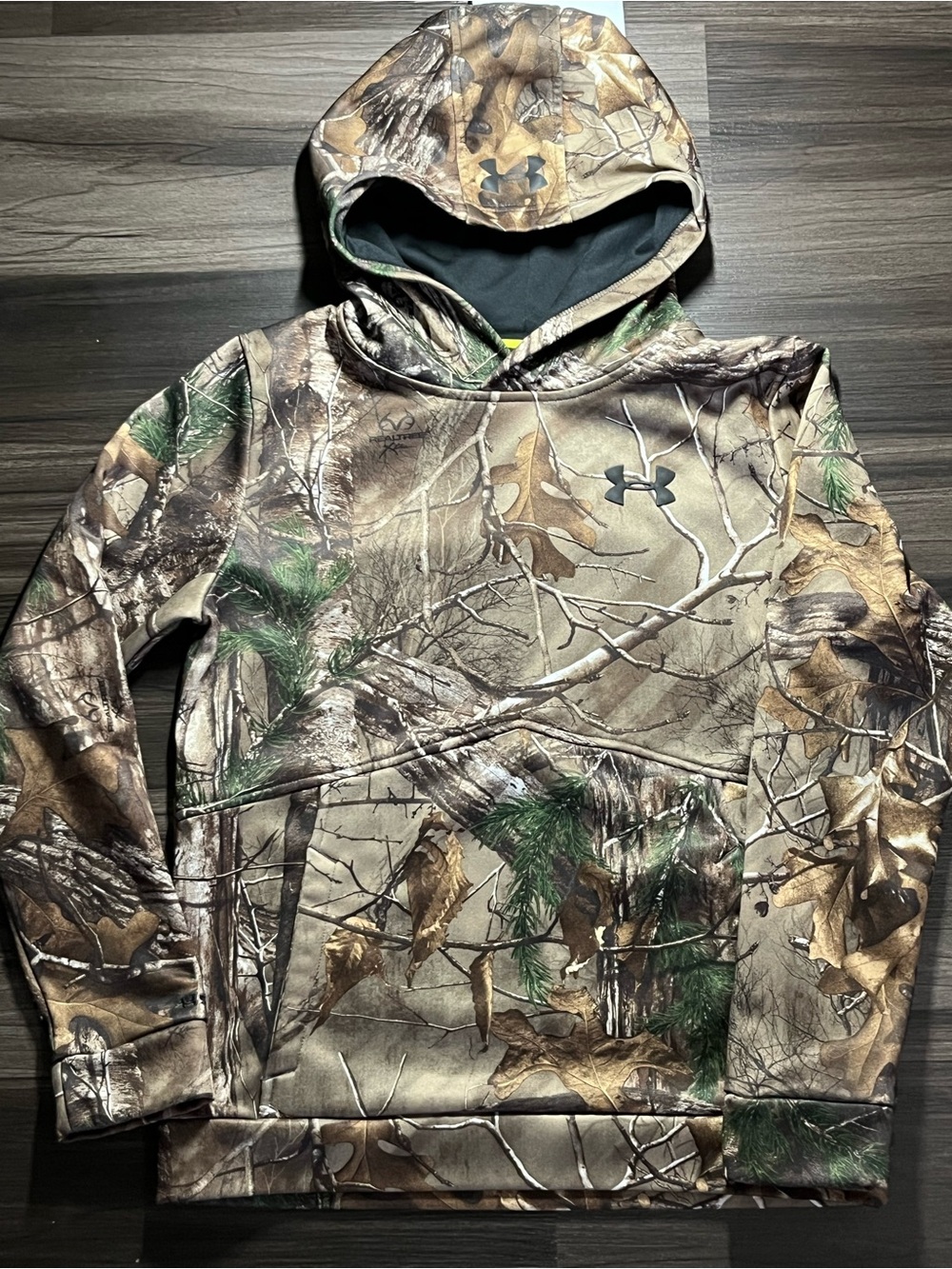 Youth Under Armour Realtree Camo Hoodie Size YLG